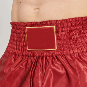 Shorts de boxe décontractés pour hommes, personnalisés, de haute qualité, respirants, en toile, taille haute, avec cordon de serrage, services OEM, pour adultes, en polyester lavé - Product Image 3