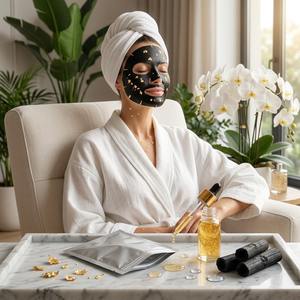 Masque facial au charbon de bois 24K, faible MOQ 1000 pièces, marque privée OEM - Product Image 3