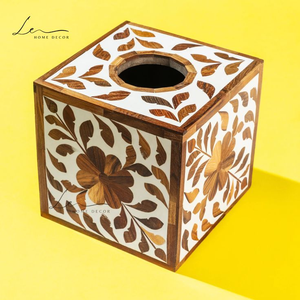 Nouveau modèle de boîte à mouchoirs en os incrusté, couleur personnalisée, poli, fait main, objet décoratif, boîte à mouchoirs en os incrusté à vendre - Product Image 5