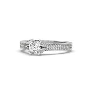 Bague classique pour femme AJRETAIL en or blanc sertie de diamants de laboratoire de 1,624 carats - Couleur F, clarté VS1, certifiée IGI - Product Image 2