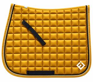 Manta de Silla de Montar Acolchada Verde Oliva con Ribete Blanco y Negro y Correa de Sujeción para Montar a Caballo - Product Image 4