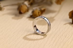 White Gold <b>Black</b> Groove Lab Grown Diamond <b>Men</b>’s Wedding Band <b>Ring</b> - Product Image 4