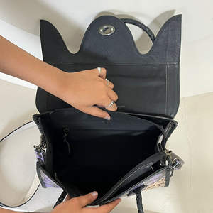 Bolso Tote de Cuero Vacuno Genuino, Nuevo, a Cuadros Blanco y Negro, Elegante, Vintage, de Lujo, Bolso de Mano y Bandolera para Mujer - Product Image 6