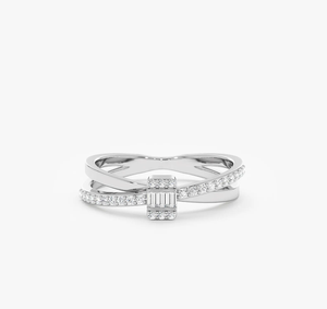 Elegant 14KT Gold Vintage IGI Certified Lab Grown Diamond Brilliant Cut Ring Anniversary Wedding Gift for Children's Stylish - Product Image 3