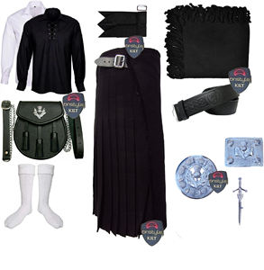 Conjunto de Kilt de Lana Acrílica Sólida de 5 Yardas, Personalizado al por Mayor, Duradero y Ligero, Traje Completo de Estilo Escocés para Hombre, ONSTYLE SPORTS - Product Image 5