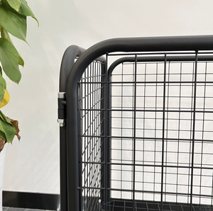 Cesta de almacenamiento plegable de malla metálica resistente, color negro, para pantalones, ropa, etc., con ruedas, para exhibición en supermercados y tiendas minoristas. - Product Image 3