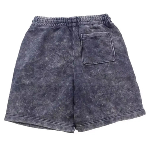 Shorts Bermuda en coton lavé pour homme INDEX, taille élastique avec cordon de serrage, couleur unie, décontracté, pour l'été - Product Image 3