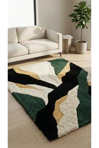 Export Quality Hand Tufted Wool Rug Premium Finish Geometric Pattern Thick Pile for Luxury Interiors Villas Wholesale Price - Product Image 6