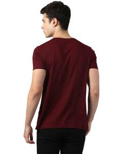 เสื้อยืดคอกลมสีแดงเบอร์กันดี แขนสั้น ทรงปกติ สไตล์ลำลอง ผ้าเจอร์ซีย์ 100% คอตตอน ดีไซน์เรียบง่าย รุ่นยอดนิยม - Product Image 2
