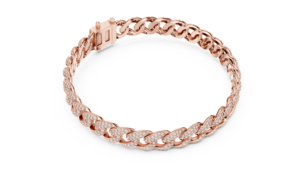 Pulsera de tenis minimalista con diamantes redondos de dos puntas - Product Image 3