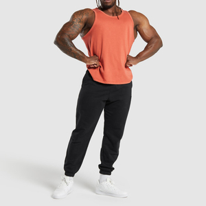 Débardeur Orange Sans Manches pour Homme, Col Rond, Tricoté Uni, Décontracté, pour Entraînement et Fitness – Vente en Gros - Product Image 4