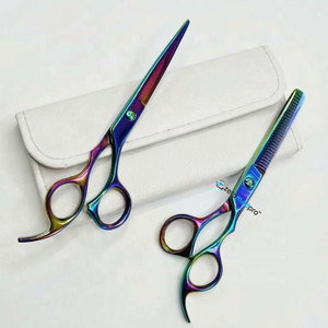 Tijeras Profesionales para Cortar Cabello, de Acero Sostenible, Tijeras de Belleza de Acero Inoxidable, Tijeras de Plasma Arcoíris para Peluquería - Product Image 5