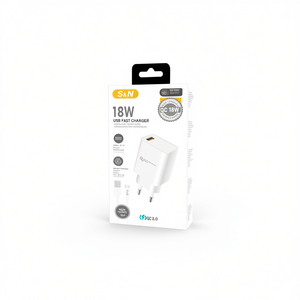 S & N 18W USB ชาร์จเร็ว QC 3.0 Type-C ที่ชาร์จติดผนังสำหรับสมาร์ทโฟนและแท็บเล็ต - Product Image 2