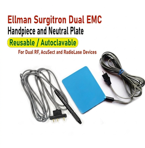 แผ่นยึดติดผู้ป่วยแบบมีสายดิน Ellman Surgitron Style 4.0 Dual RF 90 H4 สีน้ำเงิน สายซิลิโคน หัวต่อ Valleylab ใช้ซ้ำได้ ฆ่าเชื้อได้ - Product Image 6