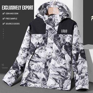 เสื้อแจ็คเก็ตผู้ชายแบบกันน้ำสำหรับกิจกรรมกลางแจ้ง  ผ้า softshell  มีฮู้ด  บุขนสัตว์  ดีไซน์สีตัดต่อ  คอตั้ง  ปิดด้วยซิป  สไตล์ลำลอง - Product Image 3