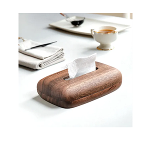 Boîte à mouchoirs en bois d'acacia sur mesure, dernier design, pour tables d'hôtels et de restaurants, prix de gros - Product Image 1
