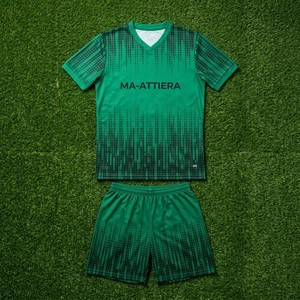 Custom Green Soccer Uniform Set <b>Short</b> Sleeve <b>Football</b> Jersey <b>Shorts</b> <b>Socks</b> Team Sportswear - Product Image 5