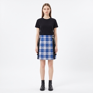Kilt utilitaire écossais bleu et blanc à carreaux pour homme, avec poches cargo et sangles à boucle réglables, tenue de travail personnalisée - Product Image 1