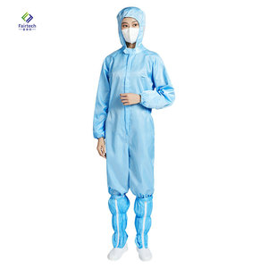 Vente en gros Veste à fermeture éclair réticulée antistatique Esd pour salle blanche Vêtement <span class=keywords><strong>de</strong></span> travail/vêtements esd avec capuche - Product Image 1