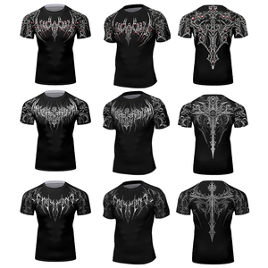 <b>Gothic</b> Men's Black Short Sleeve Slim Fit O-Neck Sporty Solid Knitted Washed Jersey Quick Dry T-Shirt - Product Image 6