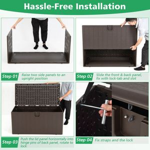 Contenitore di Stoccaggio Grande da 105 Galloni per Esterni, Resistente alle Intemperie, con Chiusura a Chiave per Capannoni e Depositi - Product Image 5