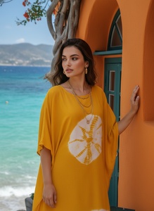 High Quality Designer Rayon <b>Kaftan</b> Tie Dyed <b>Summer</b> Daily Wear Regular Fit Sweetheart neck at Best Price by Supplier - Product Image 6