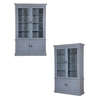 Vitrine antique, armoire de présentation classique, bibliothèques en bois, étagères à livres conçues pour l'intérieur des maisons de style européen.