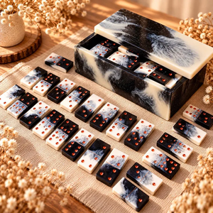 Handmade Resin <b>Domino</b> <b>Set</b> Luxury <b>Dominoes</b> <b>set</b> - Product Image 1