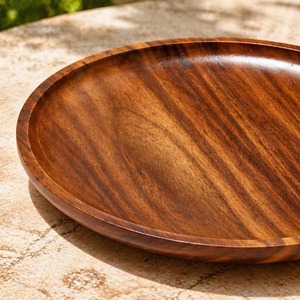 Premium Handcrafted Wooden Serving Tray with Decorative Moroccan Pattern Bottom for Home Dining <b>Kitchen</b> and <b>Table</b> Presentation - Product Image 2
