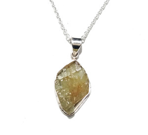 Colgante de Aguamarina Natural en Bruto, Plata de Ley 925, Hecho a Mano, Amuleto de Cristal Curativo, Collar para Mujer, Certificado - Product Image 2