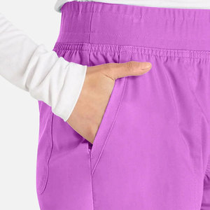 Pantalon de travail médical unisexe de haute qualité avec poches, en tissu peigné, couleurs et logo personnalisables - Product Image 6