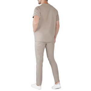Wholesale Breathable Men Summer Top Jogger Hospital <b>Scrubs</b> Nursing <b>Scrub</b> Uniforms Cotton Polyester Spandex Hospital <b>Scrub</b> <b>Sets</b> - Product Image 4