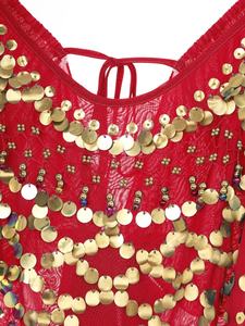 Haut court pour femmes avec dos lacé pour la danse du ventre, les spectacles sur scène, les fêtes à thème, les carnavals, la danse du ventre sans vêtements - Product Image 3