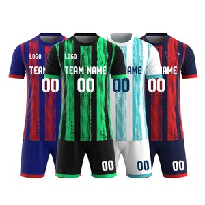 Full Custom <b>No</b> <b>logo</b> High Quality Wholesale Sublimation Green and Black Blank Soccer Uniforms Sets Men - Product Image 1