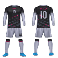 Maillots de football personnalisés à manches longues légers et respirants, protection UV, uniformes de football en gros pour le marché du Moyen-Orient