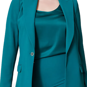 Blazer personnalisé pour femme, couleur unie, à bouton unique, pour le bureau, formel, pour les sororités, fabricant OEM, vente en gros de blazers - Product Image 5