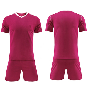 Maillot de football unisexe respirant bleu, ensembles d'uniformes de football 100 % polyester, antibactérien, anti-UV, séchage rapide, personnalisable pour équipe - Product Image 4