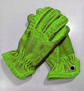 High Performance Mechanic Wax Winter Leather <b>Gloves</b> Adjustable Strap Reinforced Work Safety <b>Gloves</b> Premium <b>Driver</b> Gear USA - Product Image 4