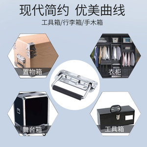 Industrial Transport <b>Boxes</b> with Thickened Spring Folding Handles for Toolboxes and Wooden <b>Crates</b> - Product Image 4