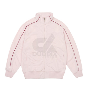 Survêtement unisexe en nylon à fermeture éclair intégrale, design sportif avec logo à rayures blanches imprimé par transfert thermique, coupe classique, collection automne 2026 - Product Image 5