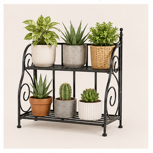 High Quality 2-Tier Wrought Iron Spice <b>Rack</b> Organizer Metal <b>Kitchen</b> Countertop <b>Storage</b> Shelf for Jars Space-Saving <b>Storage</b> Jar - Product Image 6