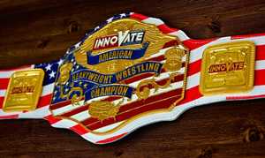 Ceinture de championnat avec plaque métallique, boucle en alliage, design rouge, blanc et bleu - Product Image 5