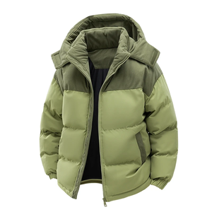 Chaqueta Acolchada con Capucha de Poliéster con Logotipo Personalizado, Chaqueta de Invierno Impermeable y Cortavientos para Hombre, Proveedor Directo de Fábrica con MOQ Bajo - Product Image 2