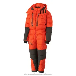 高品质一体式滑雪服定制标志印花男士保暖雪800填充鹅绒穿全身滑雪道套装