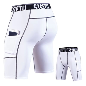 Newest Plain Blank Yoga <b>Man</b> <b>Shorts</b> High Stretch Breathable Training <b>Men's</b> Sports <b>Shorts</b> Quick Dry <b>Compression</b> <b>Shorts</b> - Product Image 3