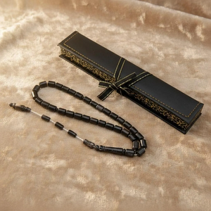 Cylinder Buffalo horn 33 beads Tasbih, <b>Islamic</b> Prayer Beads Misbaha <b>gift</b> - Product Image 2