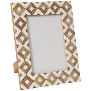 กรอบรูปไม้ทำมือสุดหรูรักษ์โลก ประดับด้วยงานฝังกระดูก วัสดุออร์แกนิคคุณภาพพรีเมียม - Product Image 1