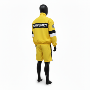 Ensemble short et coupe-vent pour homme, tissu polyester tissé durable, panneaux personnalisés avec logo thermocollé, coupe-vent homme, ensemble short, grandes tailles - Product Image 5