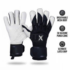 Gants d'entraînement de gardien de but en cuir antidérapants avec fermeture auto-agrippante unisexe pour l'entraînement au football, les séances d'entraînement d'équipe et les académies - Product Image 6