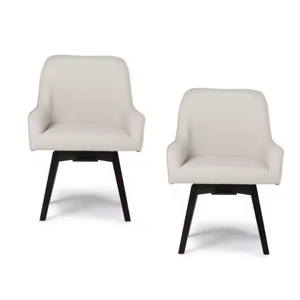 Chaise de salle à manger rembourrée à prix de gros, couleur blanche, avec accoudoirs et pieds en bois, pour salle à manger, hôtel, restaurant, mobilier - Product Image 6